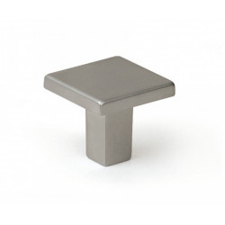 Bouton de meuble Carré argent zamak H.28 x l.30 x P.30 mm - REI