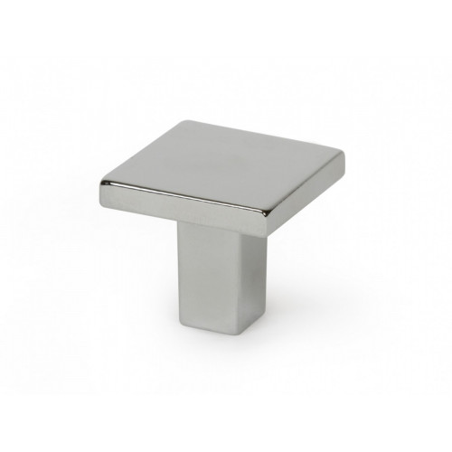 Bouton de meuble Carré argent zamak H.28 x l.30 x P.30 mm - REI