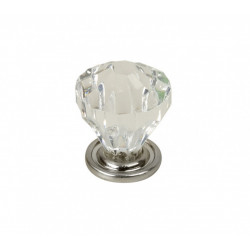 Bouton de meuble Diamant transparent abs H.29 x l.28 x P.28 mm - REI