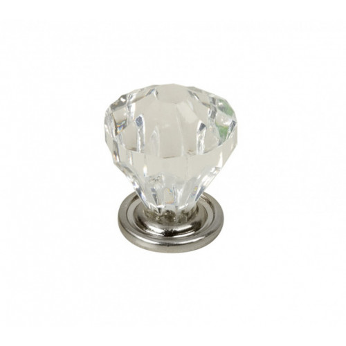 Bouton de meuble Diamant transparent abs H.29 x l.28 x P.28 mm - REI