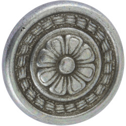 Bouton de meuble Motif argent zamak H.22 x l.30 x P.30 mm - REI