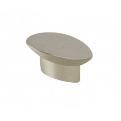 Bouton de meuble Ovale argent zamak H.24 x l.41 x P.19 mm de marque REI, référence: B6171500