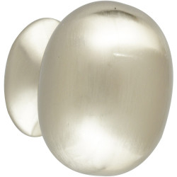 Bouton de meuble Ovale argent zamak H.31 x l.26 x P.21 mm de marque REI, référence: B6171600