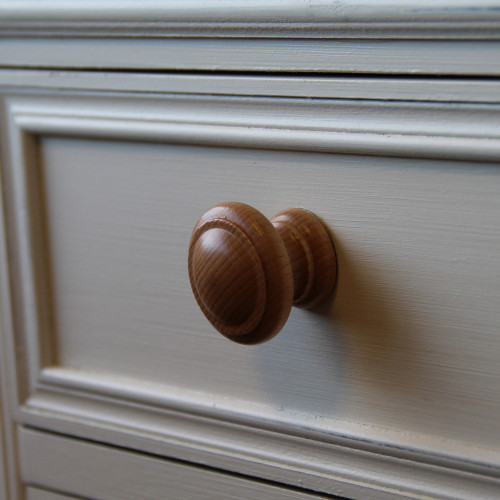 Bouton de meuble Régence hêtre bois H.40 x l.40 x P.33 mm - CHRISLIGNE