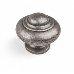 Bouton de meuble Rond argent zamak H.26 x l.30 x P.30 mm de marque REI, référence: B6171900