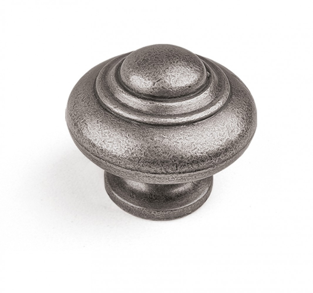 Bouton de meuble Rond argent zamak H.26 x l.30 x P.30 mm