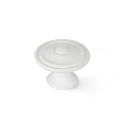 Bouton de meuble Rond blanc zamak H.26 x l.35 x P.35 mm - REI