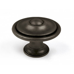 Bouton de meuble Rond noir zamak H.26 x l.35 x P.35 mm - REI