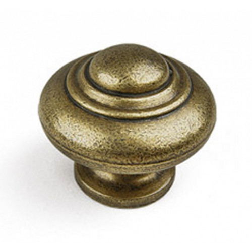 Bouton de meuble Rond vieil or zamak H.26 x l.30 x P.30 mm - REI