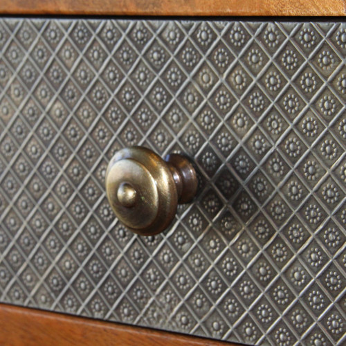 Bouton de meuble Rustique vieil or zamak H.30 x l.30 x P.27 mm - CHRISLIGNE