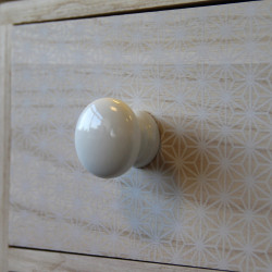 Bouton de meuble Univers blanc bois H.45 x l.45 x P.36 mm - CHRISLIGNE