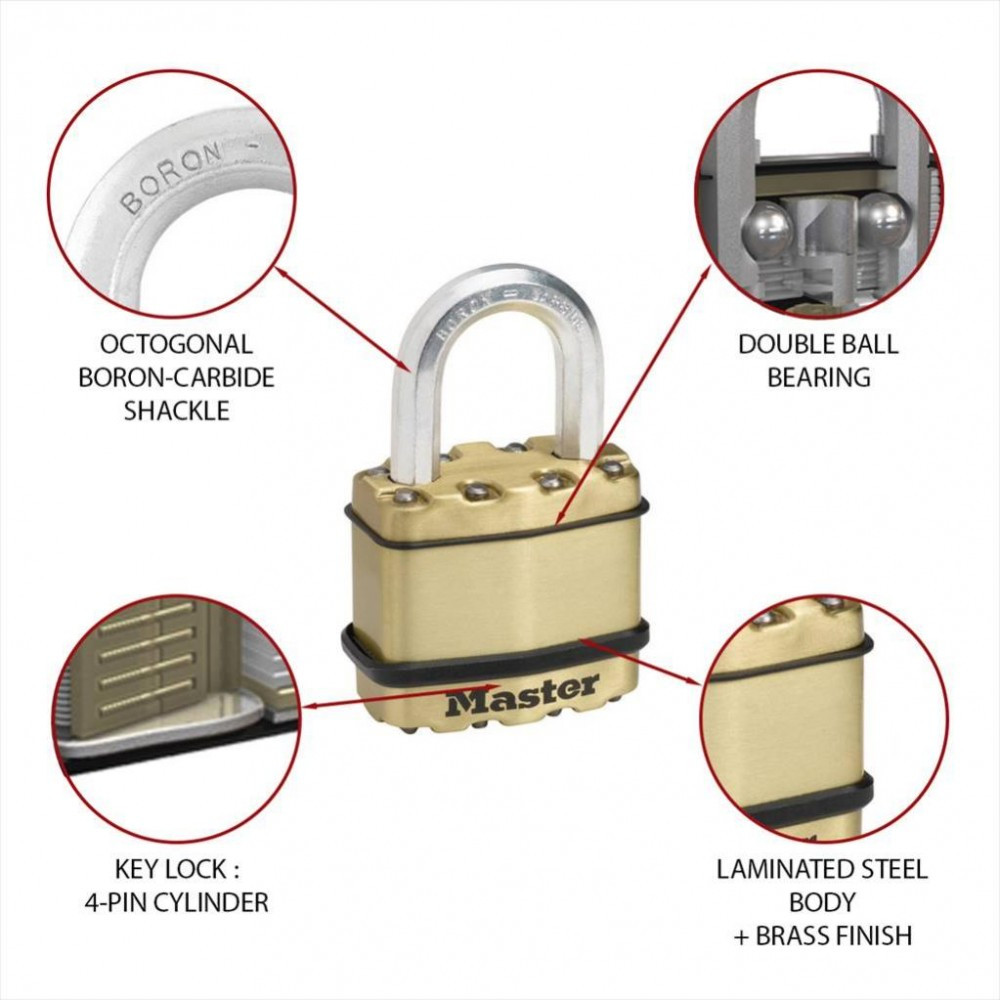 Cadenas de securité en acier laminé pour verrouillage Master Lock(MD) série 3 main image 1