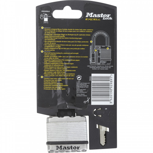 Cadenas à clé MASTER LOCK acier laminé, l.50 mm - MASTER LOCK