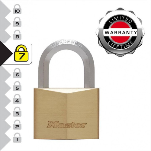 Cadenas à clé laiton 40 mm MASTERLOCK 140EURD - Norauto