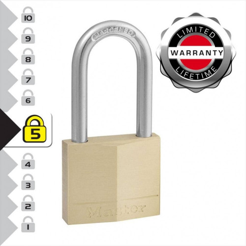 Moraillon de porte + Cadenas à clé Master Lock