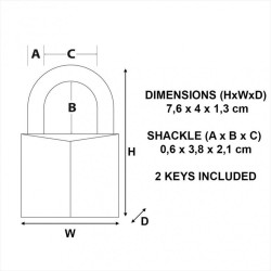 Cadenas à clé MASTER LOCK laiton, l.40 mm - MASTER LOCK