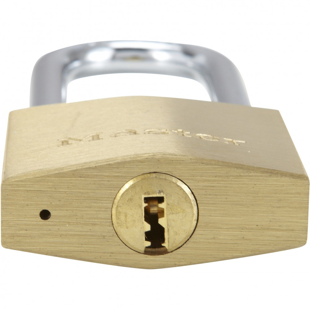Lot De 4 Cadenas à Clé Master Lock En Laiton - 40 Mm, Couleur Dorée - Pour Placard, Casier, Portail
