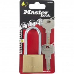 Cadenas à clé MASTERLOCK laiton, l.40 mm - MASTER LOCK