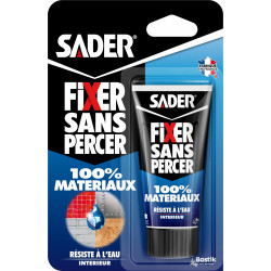 Colle mastic Fixer sans percer 100% matériaux SADER, 55ml - Sader