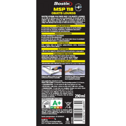 Colle mastic Hybrid polymer msp 118 BOSTIK, 290ml - Bostik