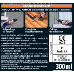 Colle mastic Hybrid polyuréthan pu 101 BOSTIK, 300ml - Bostik