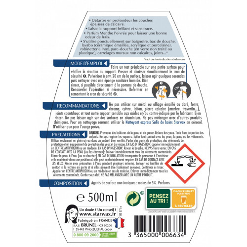 Détartrant surpuissant Starwax Sanitaires 1L