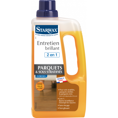 Entretien brillant 2 en 1 tous parquets et sols stratifies 1l STARWAX 1 l - Starwax