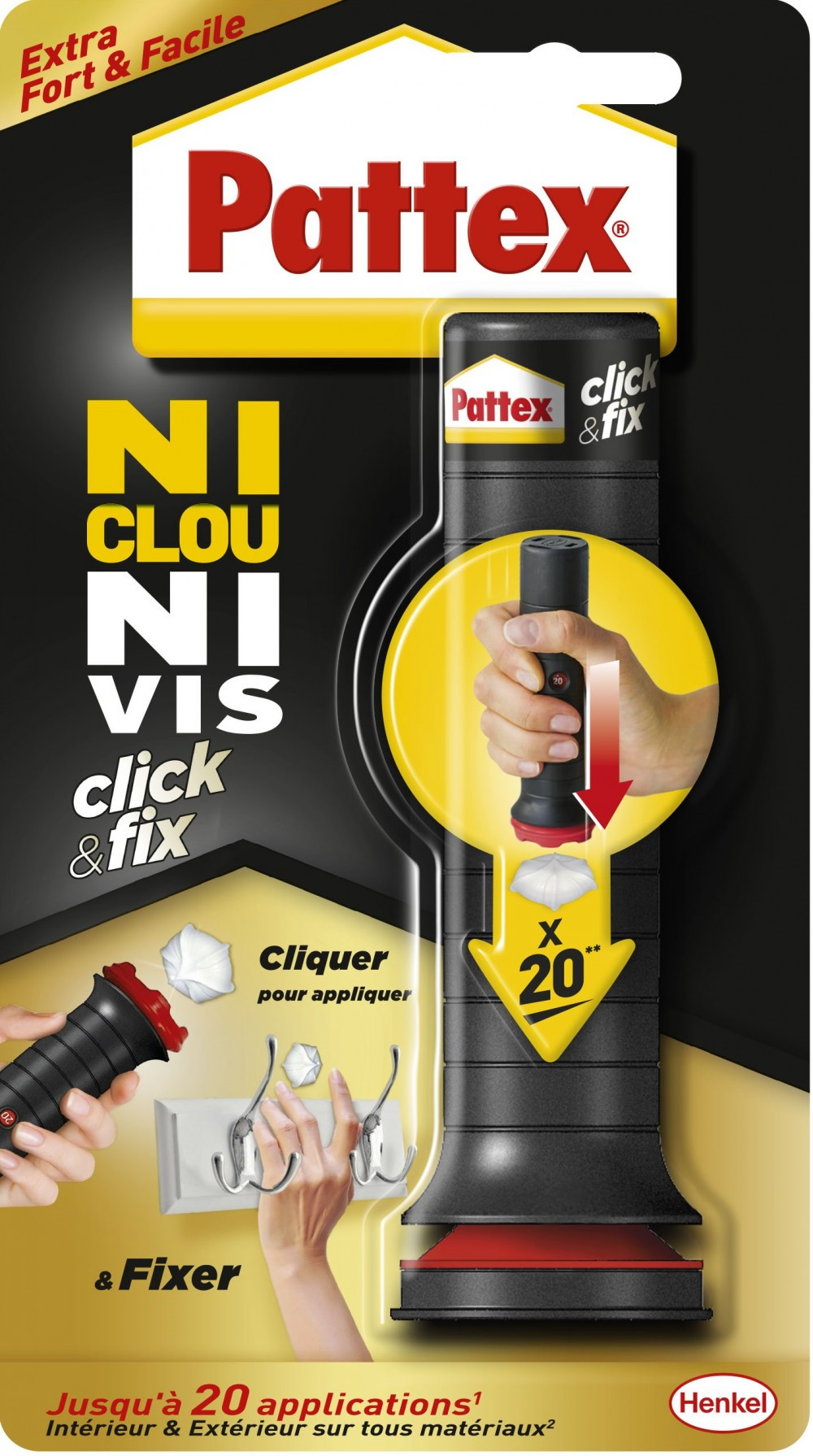 Glue Colle click & fix PATTEX, 20 doses