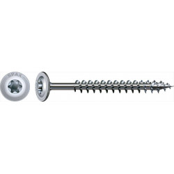 Lot de 10 vis acier tête fraisée bombée torx SPAX, Diam.6 mm x L.80 mm - SPAX