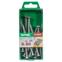 Lot de 10 vis acier tête fraisée bombée torx SPAX, Diam.6 mm x L.80 mm - SPAX