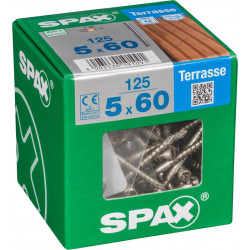 Lot de 125 vis inox tête cylindrique SPAX, Diam.5 mm x L.60 mm de marque SPAX, référence: B6190000