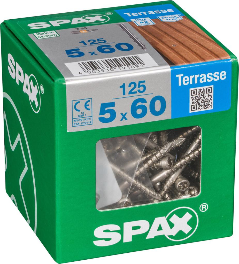 Lot de 125 vis inox tête cylindrique SPAX Diam.5 mm x .60 mm - vue 2