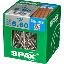 Lot de 125 vis inox tête cylindrique SPAX, Diam.5 mm x L.60 mm - SPAX