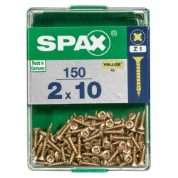 Lot de 150 vis acier tête fraisée pozidriv SPAX, Diam.2 mm x L.10 mm - SPAX