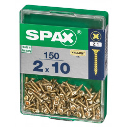 Lot de 150 vis acier tête fraisée pozidriv SPAX, Diam.2 mm x L.10 mm - SPAX