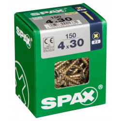 Lot de 150 vis acier tête fraisée pozidriv SPAX, Diam.4 mm x L.30 mm de marque SPAX, référence: B6191000