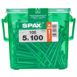 Lot de 150 vis acier tête fraisée SPAX, Diam.5 mm x L.100 mm de marque SPAX, référence: B6191500