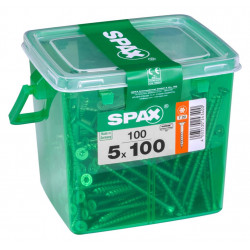 Lot de 150 vis acier tête fraisée SPAX, Diam.5 mm x L.100 mm - SPAX