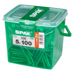 Lot de 150 vis acier tête fraisée SPAX, Diam.5 mm x L.100 mm - SPAX