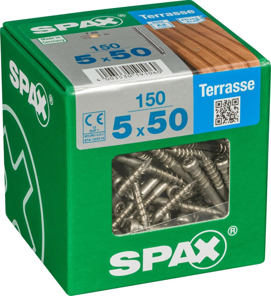 Lot de 150 vis inox tête cylindrique SPAX Diam.5 mm x .50 mm - vue 2
