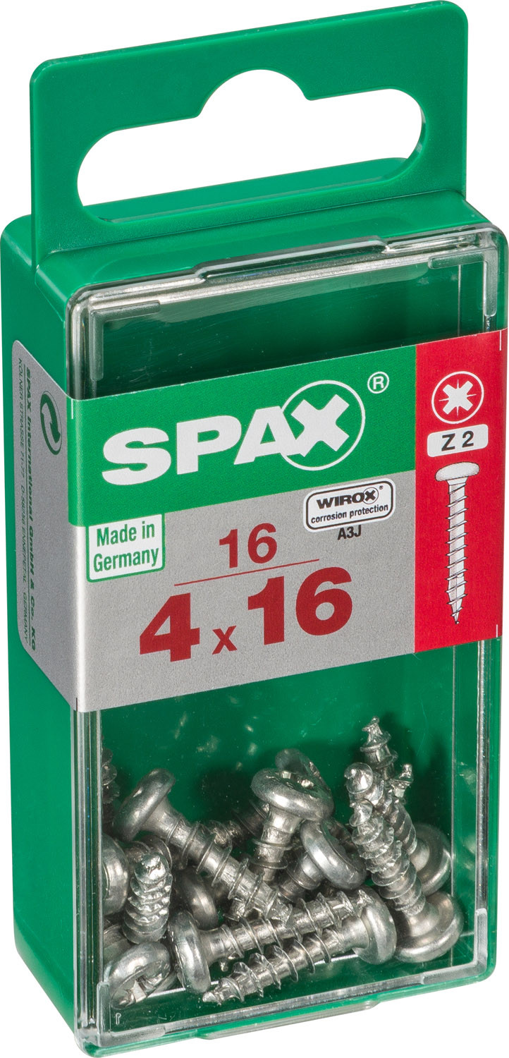 Lot de 16 vis acier tête cylindrique bombée SPAX Diam.4 mm x .16 mm - vue 2
