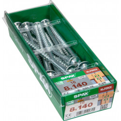 Lot de 16 vis acier torx SPAX, Diam.8 mm x L.140 mm de marque SPAX, référence: B6192900