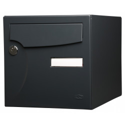 Boîte aux lettres normalisée 1 porte extérieur RENZ acier anthracite mat de marque RENZ, référence: B6195900