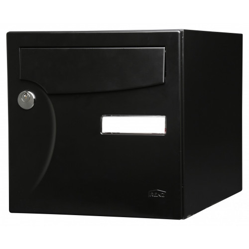 Boîte aux lettres normalisée 1 porte extérieur RENZ acier noir mat - RENZ