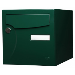 Boîte aux lettres normalisée 1 porte extérieur RENZ acier vert brillant de marque RENZ, référence: B6196500