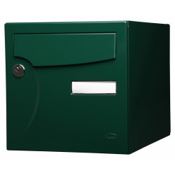 Boîte aux lettres normalisée 1 porte extérieur RENZ acier vert brillant - RENZ