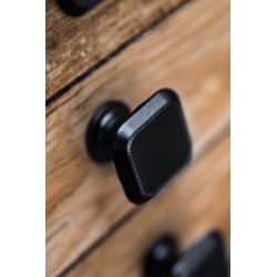 Bouton de meuble Carré noir zamak H.22 x l.30 x P.30 mm - REI