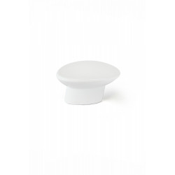 Bouton de meuble Ovale blanc zamak H.24 x l.41 x P.19 mm - REI