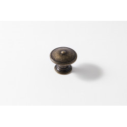 Bouton de meuble Rond vieil or zamak H.24 x l.30 x P.30 mm de marque REI, référence: B6199600