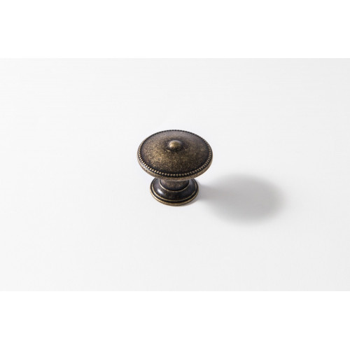 Bouton de meuble Rond vieil or zamak H.24 x l.30 x P.30 mm - REI